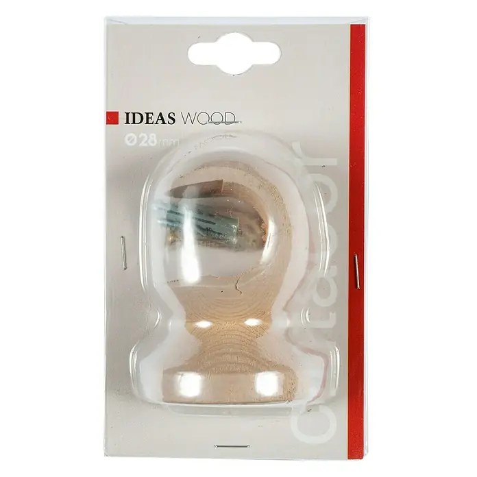 Soporte de techo Ideas Wood - Fresno, Barras para las cortinas de Ø 28 mm