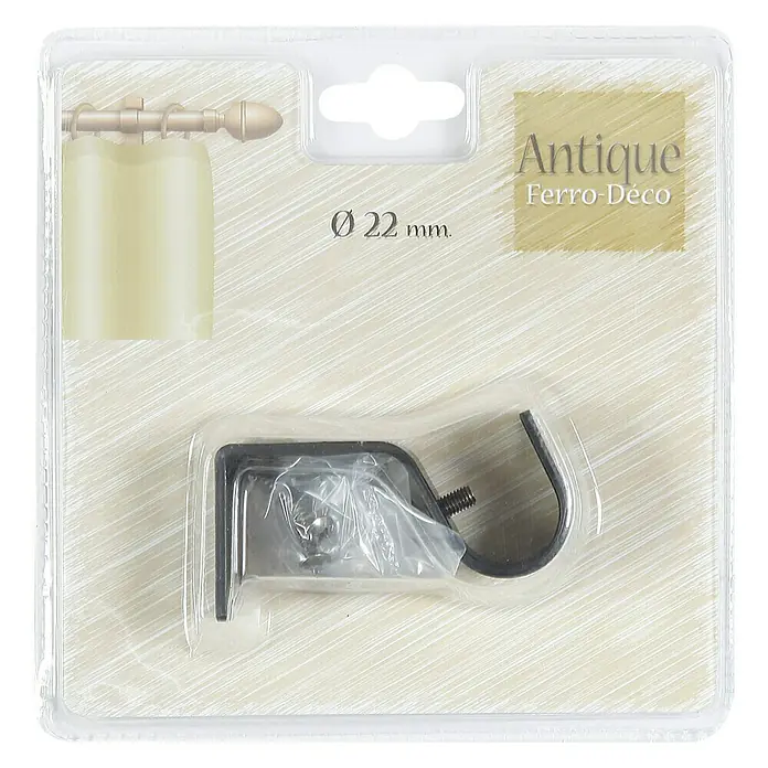 Soporte para techo Antique - Negro, L x An x Al: 7,7 x 2,5 x 4 cm, Atornillado