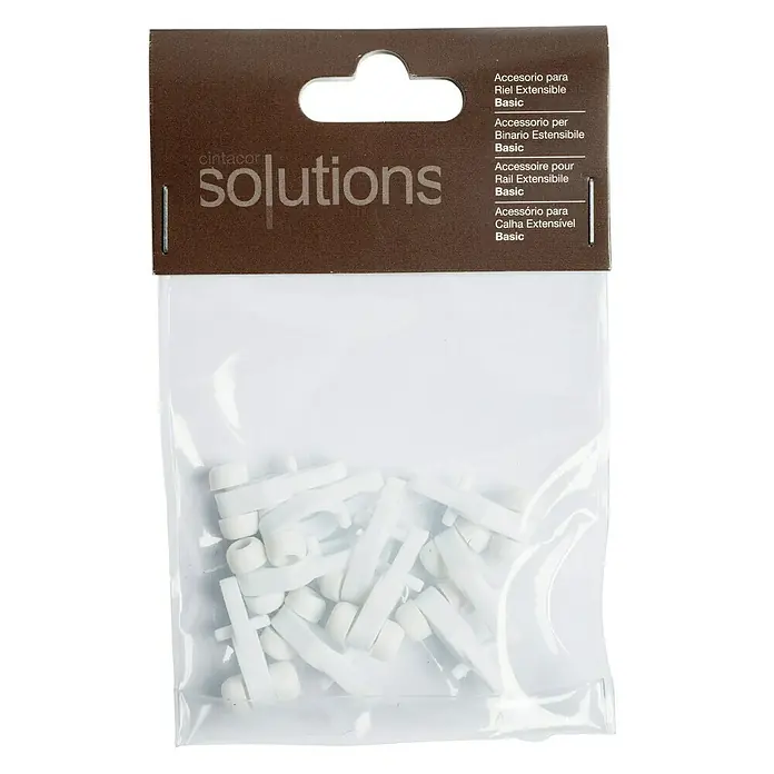 Guía de carril Pieza Basic - L x An x Al: 1 x 1,3 x 2,4 cm, Plástico, Blanco