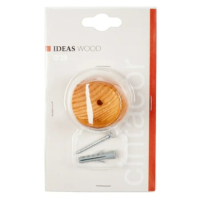 Soporte de pared y techo lateral Ideas wood - L x An x Al: 3,6 x 4,6 x 4,6 cm, Haya