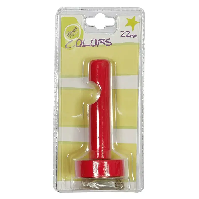 Soporte de pared infantil cilíndrico Ideas colors - Fucsia, L x An x Al: 12 x 5,3 x 5,3 cm, Atornillado