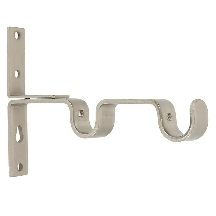 Soporte de pared doble - Plata, L x An: 14,2 x 1,6 cm