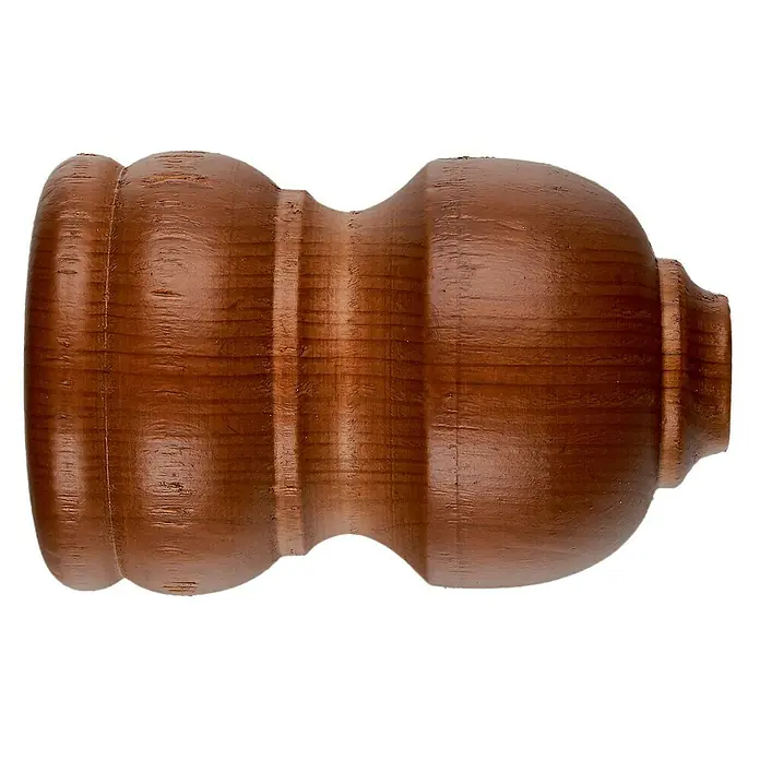 Tapa final Ideas wood Classic - Cedro, 2 ud., Barras para las cortinas de Ø 28 mm