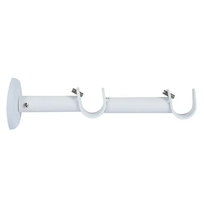 Soporte de pared doble Nordic - Blanco, Para barras con un diámetro de 19 mm, 1 ud.
