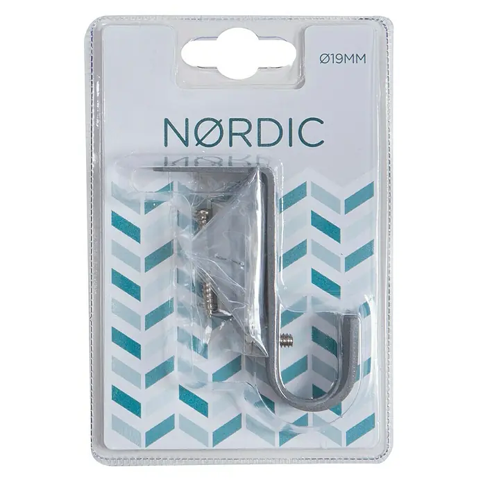 Soporte de techo Nordic - Gris plomo, L x An x Al: 7,6 x 1,5 x 5,8 cm, Atornillado