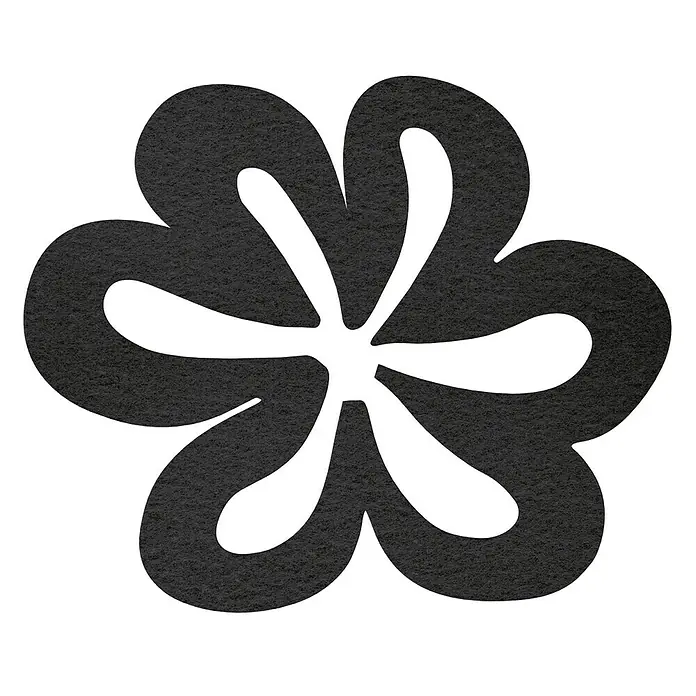 Adhesivos decorativos Flor - Negro, 23 x 27 cm