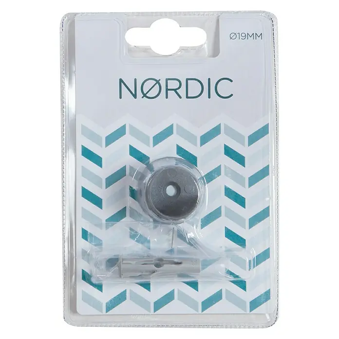 Soporte de pared Nordic - Gris, Para barras con un diámetro de 19 mm, 1 ud.
