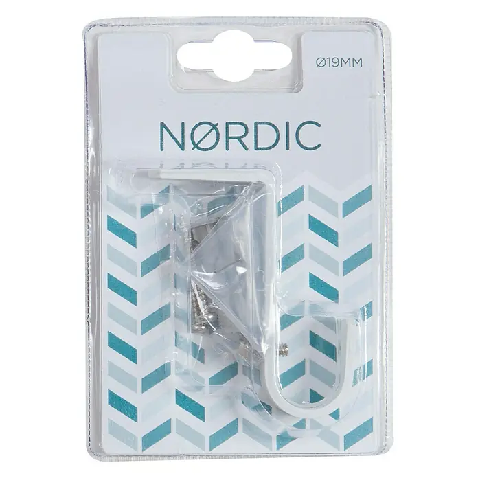 Soporte de techo Nordic - Blanco, L x An x Al: 7,6 x 1,5 x 5,8 cm, Atornillado