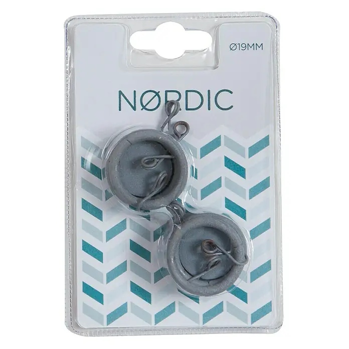 Anilla para cortinas Nordic - 8 ud., 19 mm, Gris