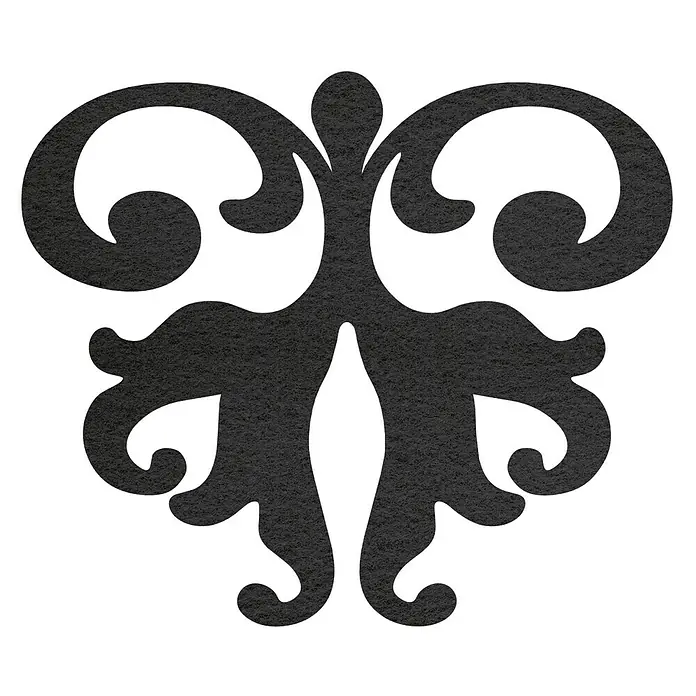 Adhesivos decorativos barroco 1 - Negro, 27 x 23 cm