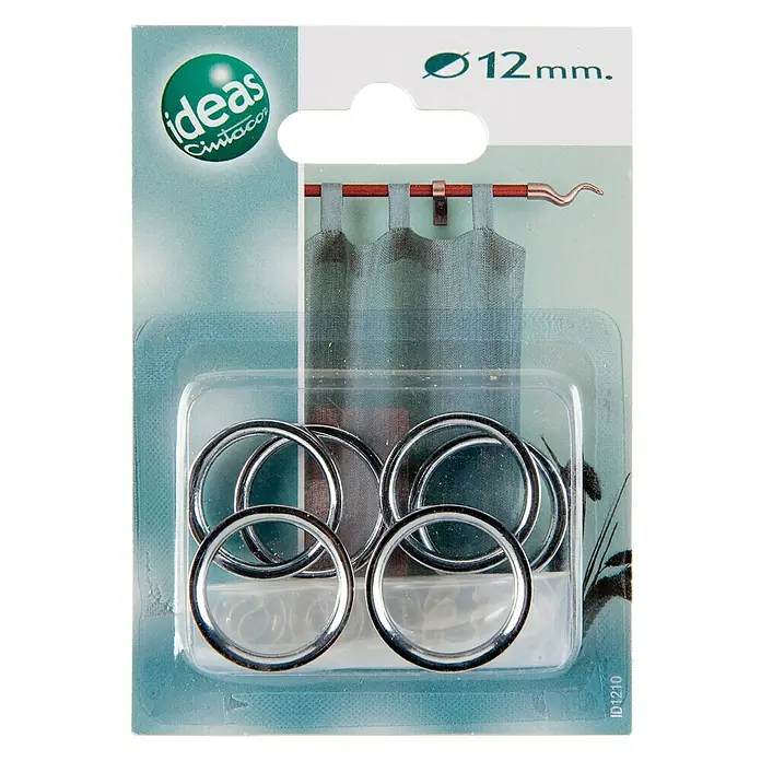 Anilla para cortinas Ideas 12 - Cromo, 6 ud.