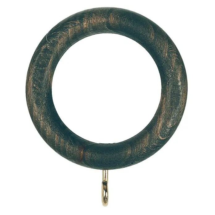 Anilla para cortinas Ideas wood - 8 ud., 28 mm, Fume