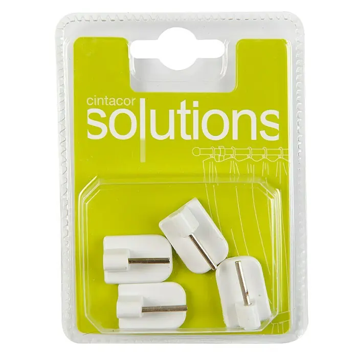 Soporte de pared adhesivo - Blanco, L x An x Al: 1,2 x 1,7 x 2,4 cm, Pegado