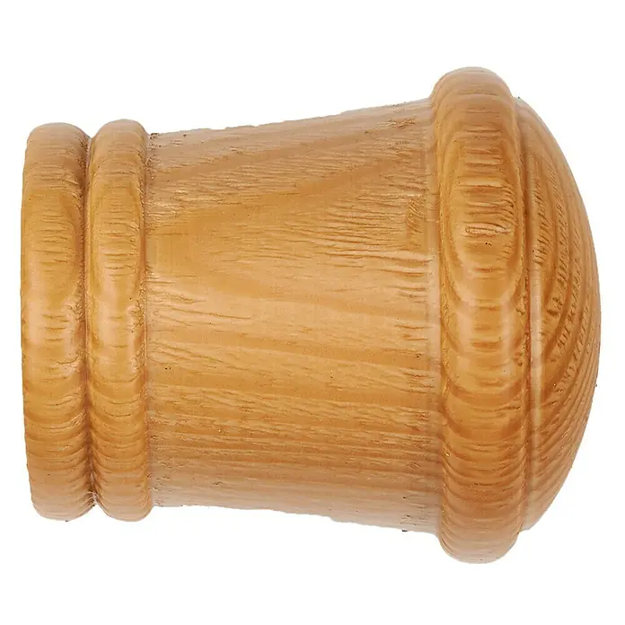 Tapa final Ideas wood cono - Haya, 2 ud., Barras para las cortinas de Ø 28 mm