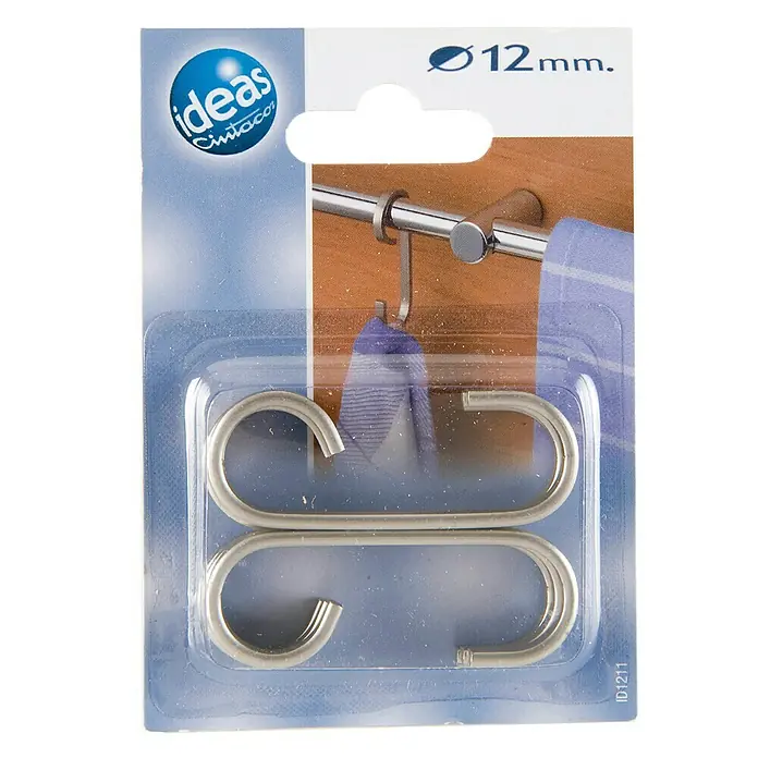 Colgador gancho Ideas 12 - Plata, L x An x Al: 2,2 x 5,7 x 0,3 cm