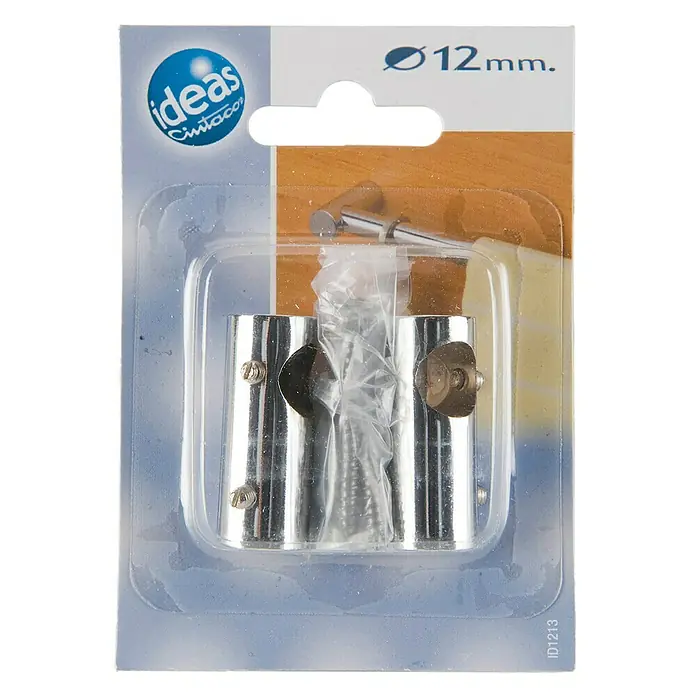 Soporte de pared Cilindro 3 cm - Cromo, L x An x Al: 4 x 1,6 x 1,6 cm, Atornillado