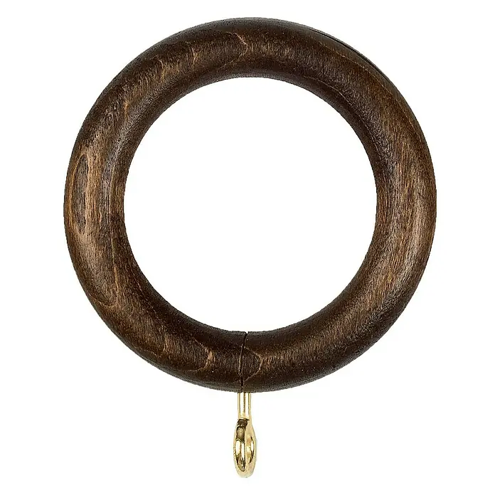 Anilla para cortinas Ideas wood - 8 ud., 28 mm, Nogal