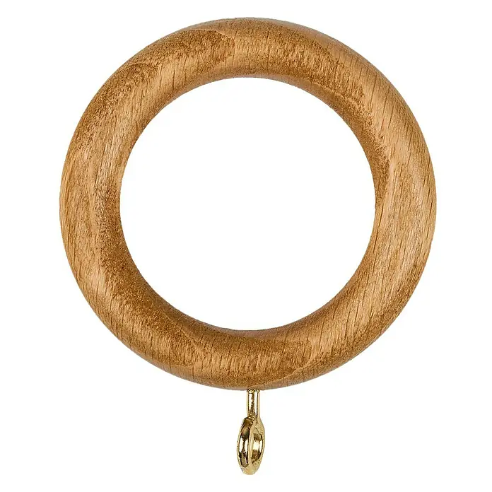 Anilla para cortinas Ideas wood - 8 ud., 28 mm, Haya