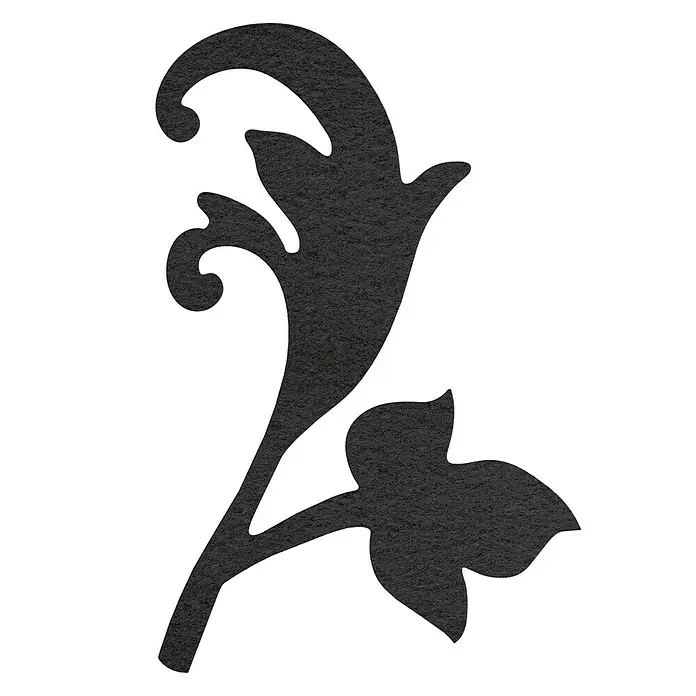 Adhesivos decorativos Barroco 3 - Negro, 23 x 15 cm