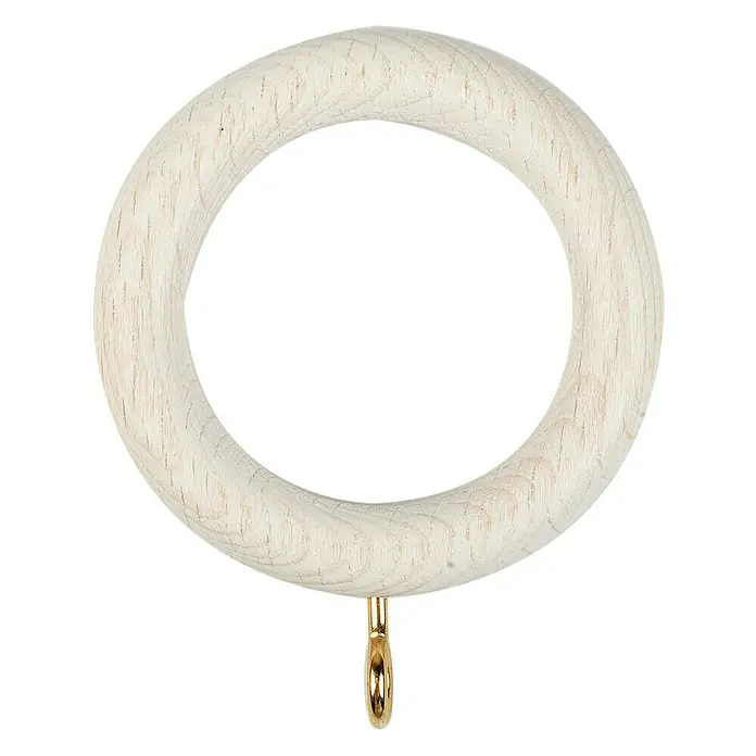Anilla para cortinas Ideas wood - 8 ud., 28 mm, Yeso