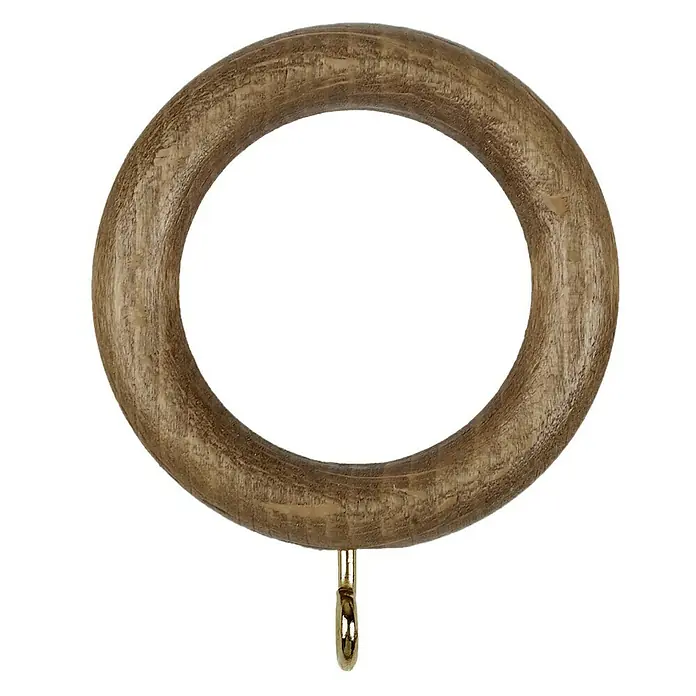 Anilla para cortinas Ideas wood - 8 ud., 28 mm, Cebrano