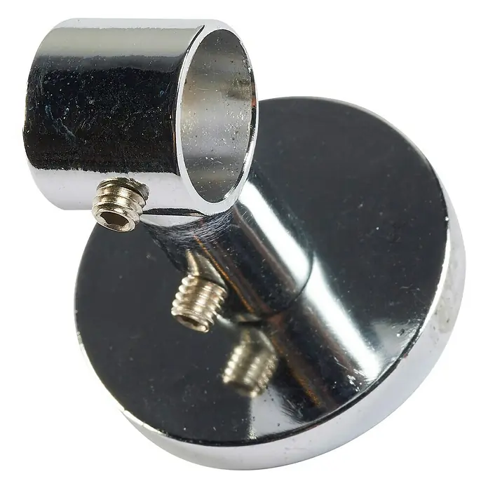 Soporte de pared Cilindro 3 cm - Cromo, L x An x Al: 4 x 1,6 x 1,6 cm, Atornillado