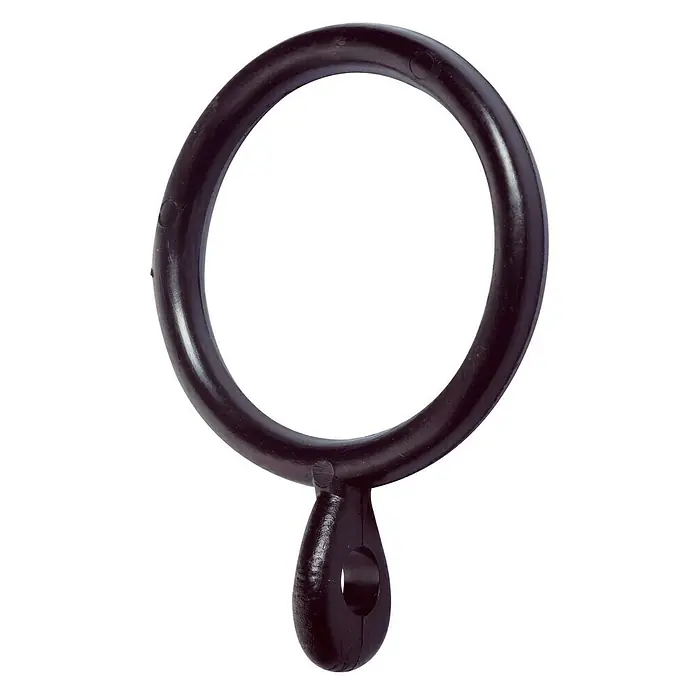 Anilla para cortinas Ferro deco negro - 3,7 x 0,4 x 3,7 cm, 8 ud.