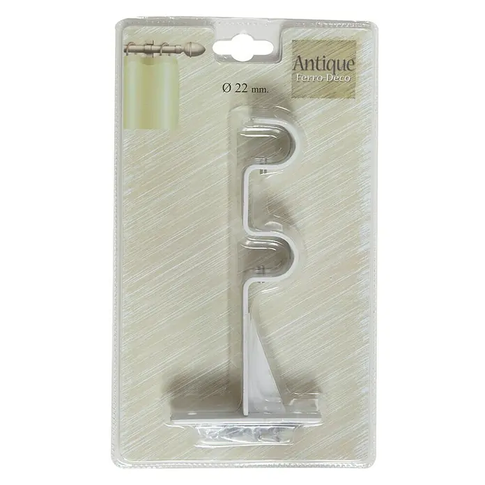 Soporte de pared Antique - Blanco, L x An x Al: 16,9 x 2,5 x 8,5 cm, Atornillado