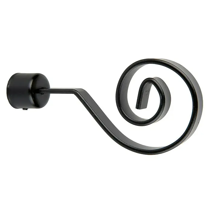 Tapa final Espiral plano - Negro, 1 ud.