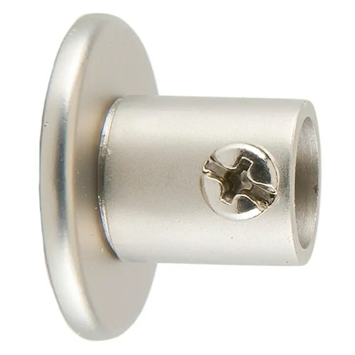 Soporte de pared Lateral Ideas 12 - Plata, Específico para: Barras para las cortinas de Ø 12 mm, Largo: 1,83 cm