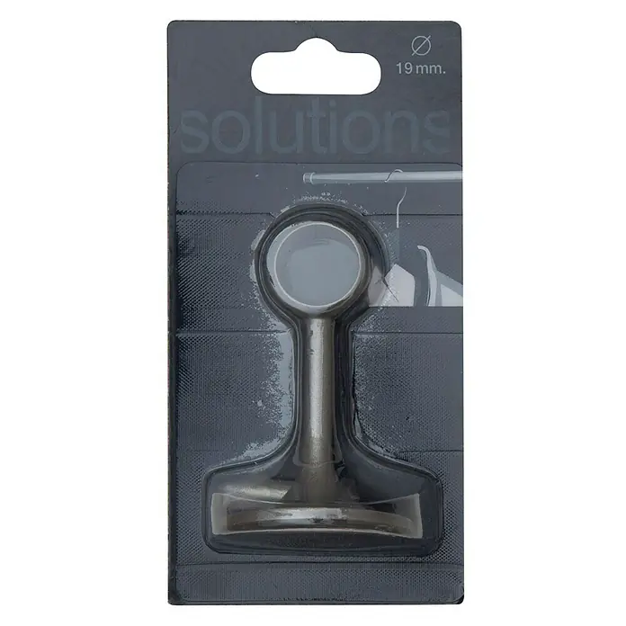 Soporte de pared central Solutions - Gris plomo, Largo: 7,8 cm