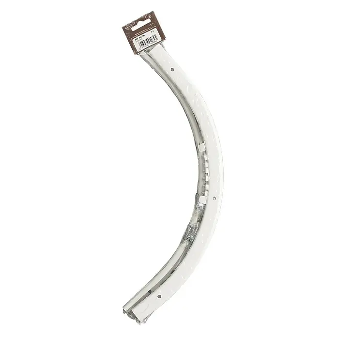Codo Riel Basic - L x An x Al: 38 x 2,2 x 12 cm, Metal, Blanco