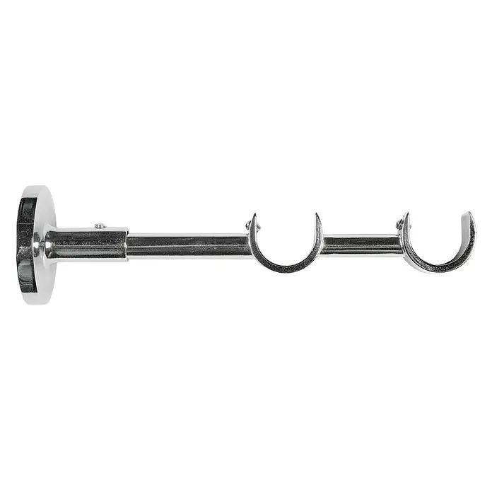 Soporte para pared doble Tendencias - Cromo, Largo: 18 cm