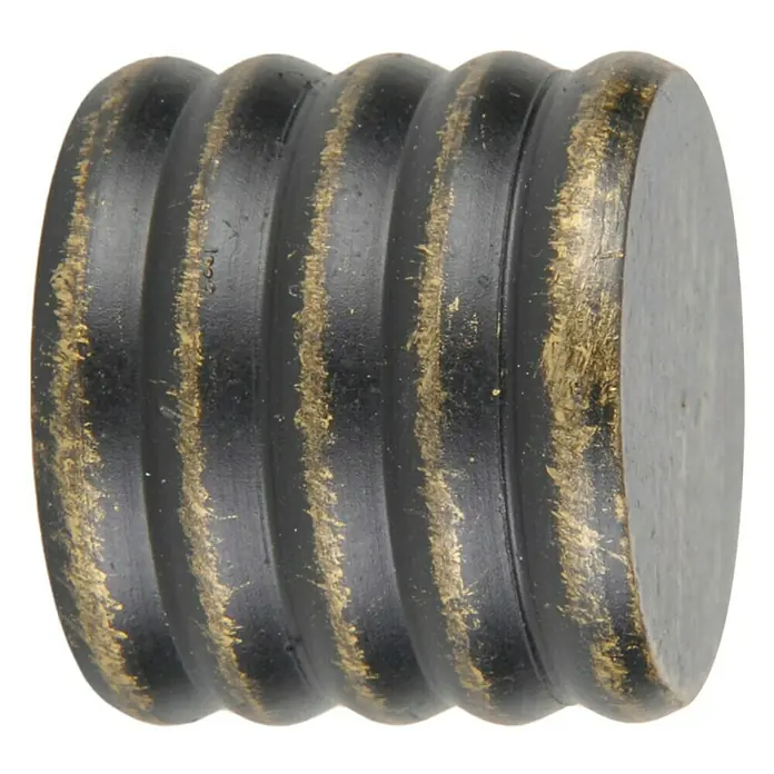 Tapa final tapón Antique negro oro - 2 ud.