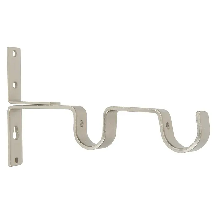 Soporte de pared doble - Plata, L x An x Al: 16,4 x 1,8 x 4,9 cm, Atornillado