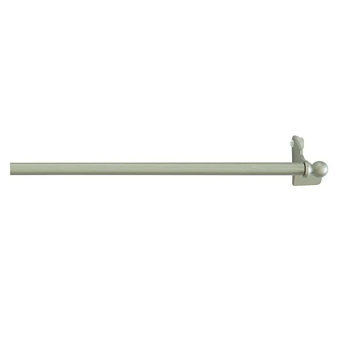 Barra para visillo Presión esfera - Largo: 40 cm, Plateado