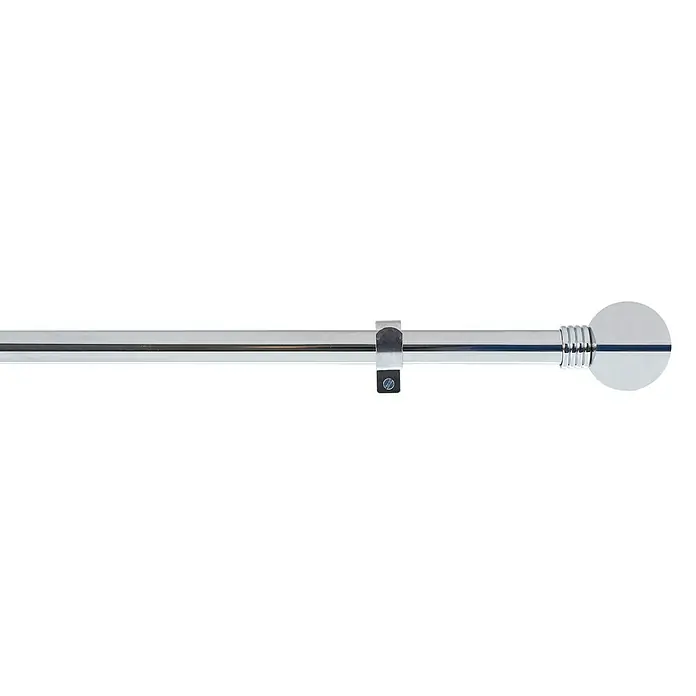 Barra para cortinas Esfera Anillo - Cromo, Largo: 160 mm, Diámetro: 19 mm