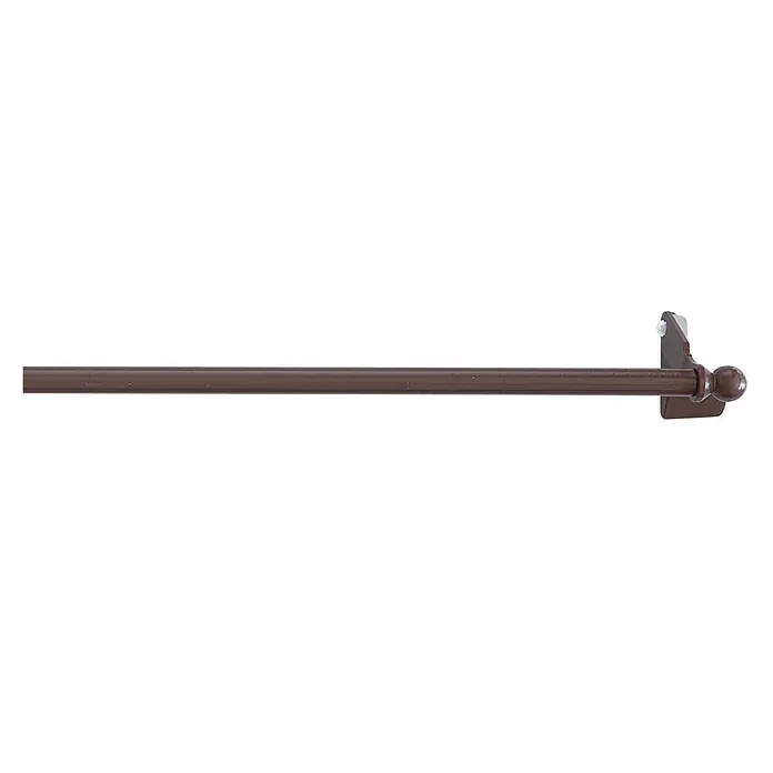 Barra para visillo Presión esfera - Largo: 40 cm, Marrón