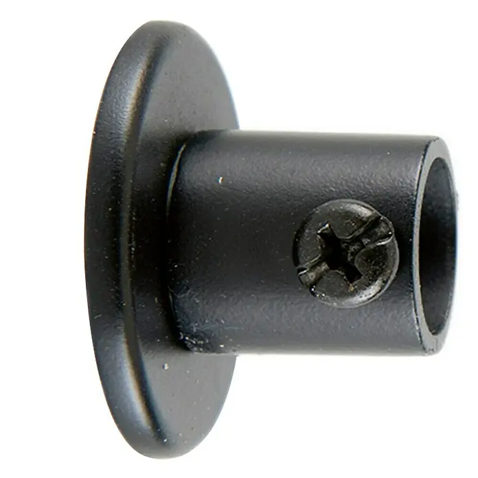Soporte de pared Lateral Ideas 12 - Negro, Específico para: Barras para las cortinas de Ø 12 mm, Largo: 1,83 cm
