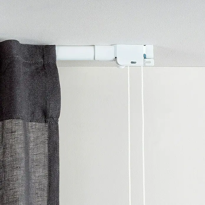 Riel de cortina reforzado extensible - Largo: 124 cm, Metal
