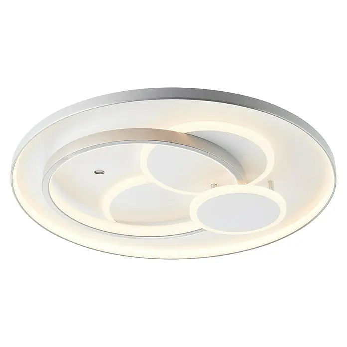 LED-Deckenleuchte Circon - 50 W, L x B x H: 50 x 50 x 9,1 cm, Titan, Warmweiß