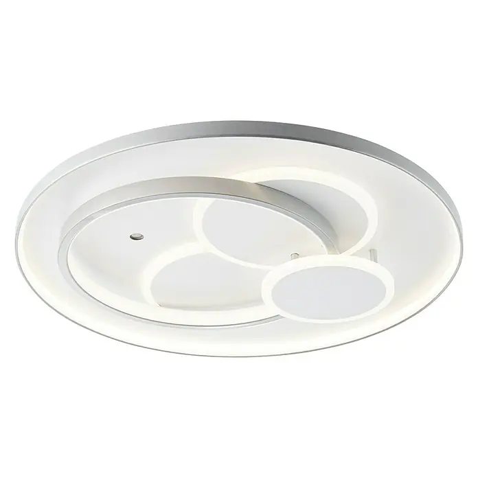 LED-Deckenleuchte Circon - 50 W, L x B x H: 50 x 50 x 9,1 cm, Titan, Warmweiß