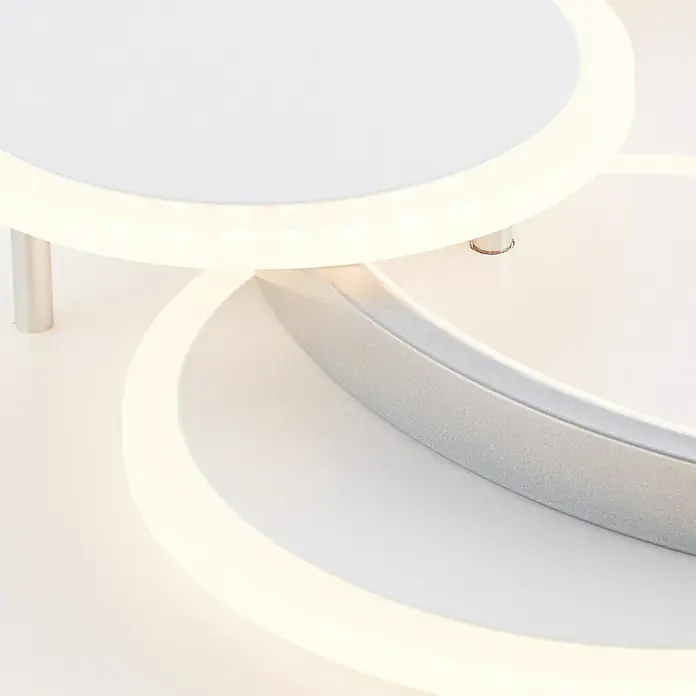 LED-Deckenleuchte Circon - 50 W, L x B x H: 50 x 50 x 9,1 cm, Titan, Warmweiß