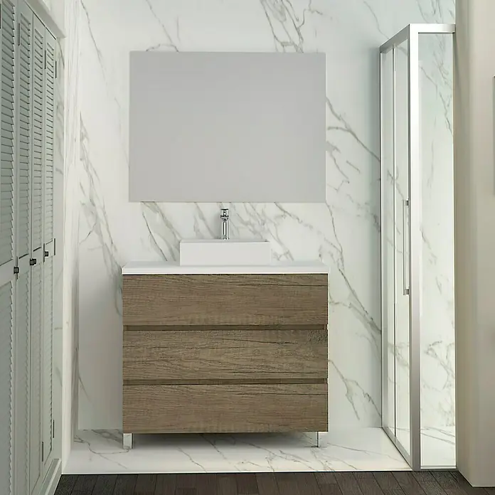Mueble de lavabo Colours - 46 x 100 x 83 cm, Nebraska, Mate
