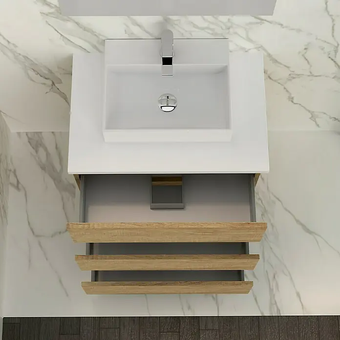 Mueble de lavabo Colours - 46 x 60 x 83 cm, Nature, Mate