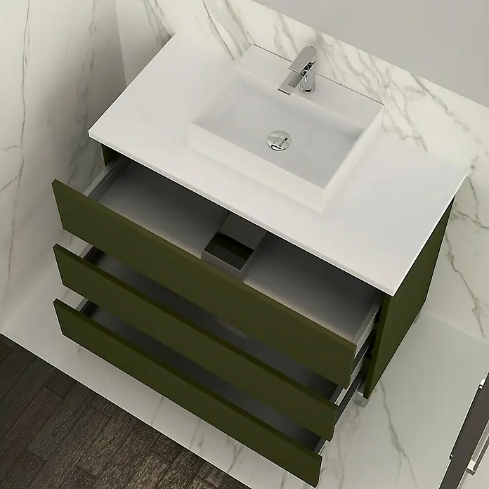 Mueble de lavabo Colours - 46 x 100 x 83 cm, Musgo, Mate
