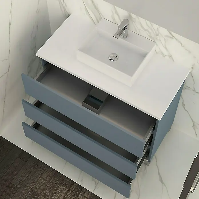 Mueble de lavabo Colours - 46 x 100 x 83 cm, Azul, Mate