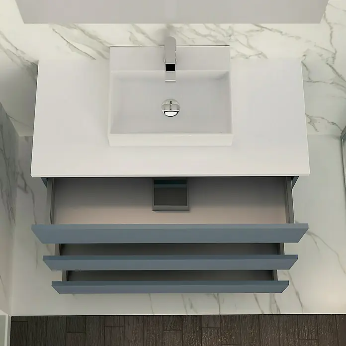 Mueble de lavabo Colours - 46 x 100 x 83 cm, Azul, Mate