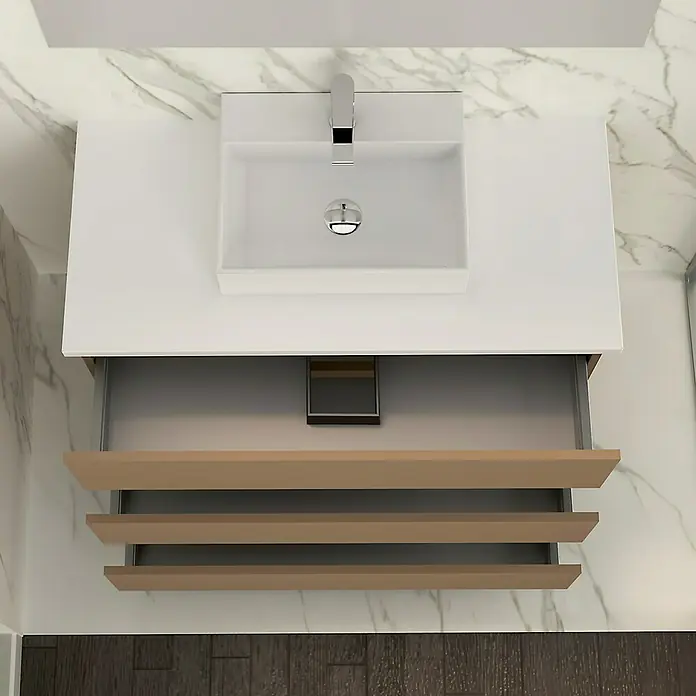 Mueble de lavabo Colours - 46 x 100 x 83 cm, Fango, Mate