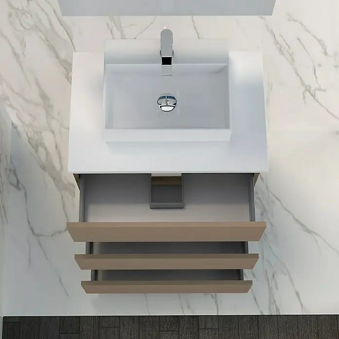 Mueble de lavabo Colours - 46 x 60 x 83 cm, Fango, Mate